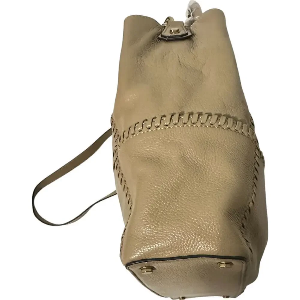 NWT OrYany Drew Pebbled Leather Slouchy Satchel in Dune